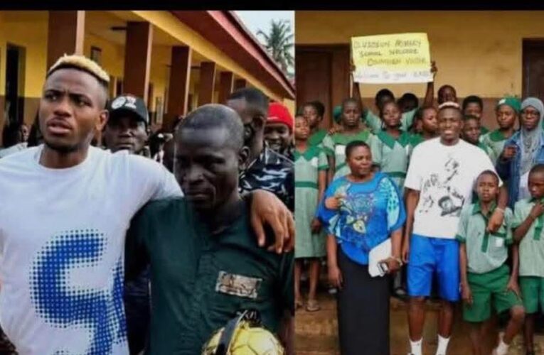 VICTOR OSIMHEN GIFTS ₦20 MILLION TO HIS FORMER SCHOOL GATEMAN